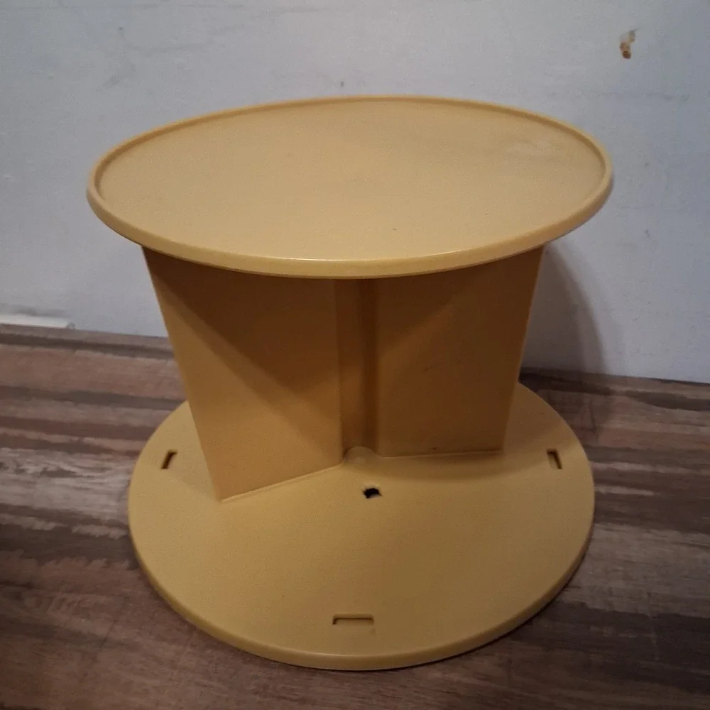 Base Replacement Part Vtg Rubbermaid Lazy Susan Canister Carousel Harvest Gold